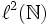 \ell^2(\mathbb{N})\,